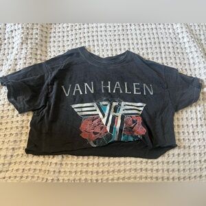 Van Halen Black Crop Top